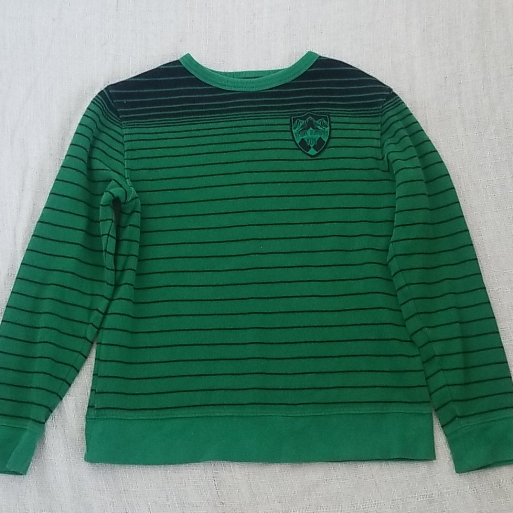 Old Navy Green Striped Sweater Black Diamond